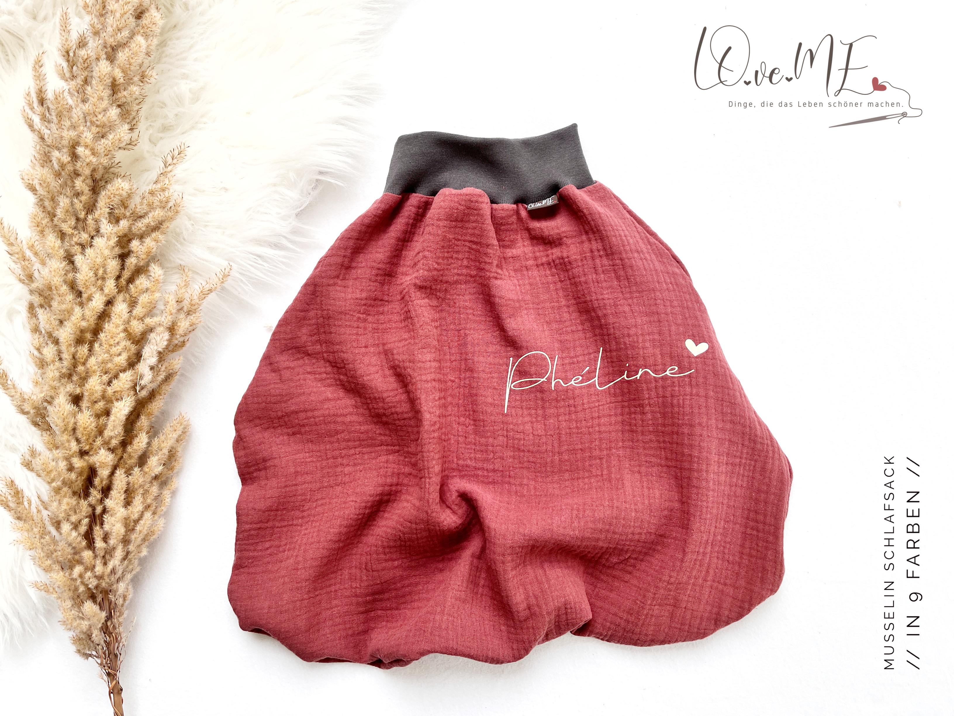 schlafsack handmade Leichter Musselin Strampelsack / Pucksack / Schlafsack – loveme-handmade