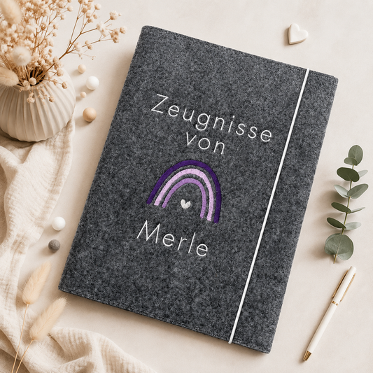 Zeugnismappe mit Namen